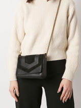 Cross Body Tas Vintage Leder Vintage Leder Nat et nin Zwart vintage CAPRI-vue-porte